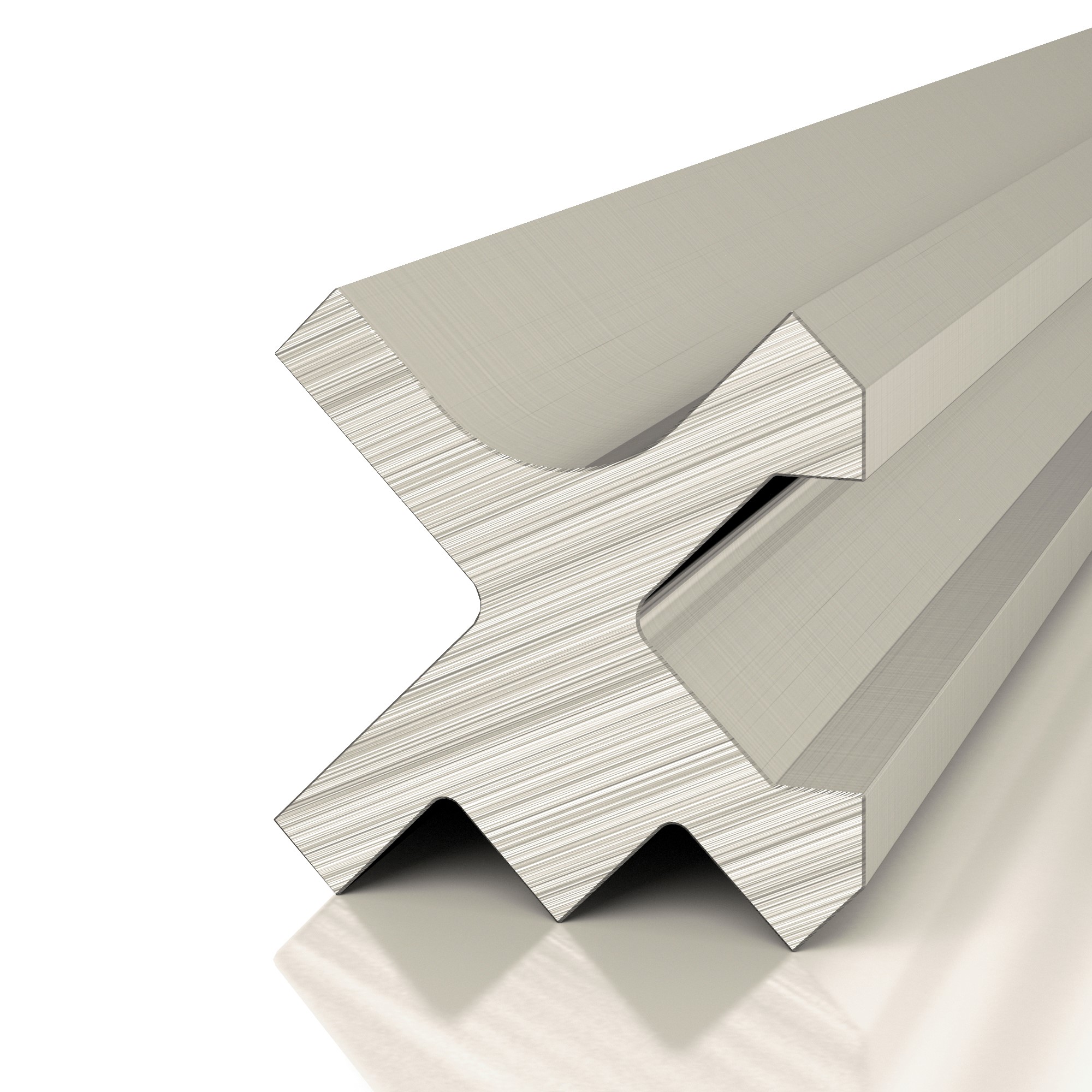 Профиль алюминиевый теневой разделительный Decaro D00X.A Titanium Титановый 3000×10×10